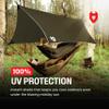 Rain Fly 12x10 Lightweight Survival Camping Tarp; 100% Waterproof; Makes a Great Backpacking Tarp or Hammock Shelter; Comes in Multiple Colors, Survival Bracelet Included; OD-Green view 4