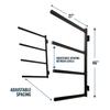 StoreYourBoard G-Kayak Wall Rack  Heavy-Duty Indoor Kayak Rack for 4 Boats, Adjustable Storage Wall Mount Hanger, Space-Saving Indoor Storage for Kayak Wall Mount - Holds 400 lbs - Silver view 4