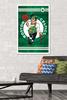 Trends International NBA Boston Celtics - Logo 14 Wall Poster, 22.375" x 34", White Framed Version view 2