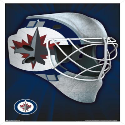Trends International NHL Winnipeg Jets - Mask 16 Wall Poster, 22.375" x 34", White Framed Version