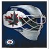 Trends International NHL Winnipeg Jets - Mask 16 Wall Poster, 22.375" x 34", White Framed Version view 1