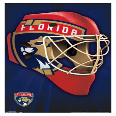 Trends International NHL Florida Panthers Mask 16 Wall Poster, 22.375" x 34", White Framed Version