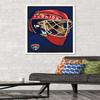 Trends International NHL Florida Panthers Mask 16 Wall Poster, 22.375" x 34", White Framed Version view 2