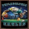 Trends International NFL Philadelphia Eagles - End Zone 17 Wall Poster, 22.375" x 34", Mahogany Framed Version view 1