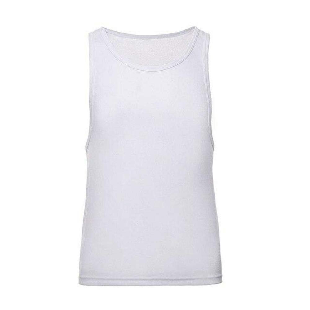 E-HOLISTIC LIFESTYLE Men's Summer Vest Quick-Drying Long-Distance Fitness White