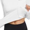 baleaf Women's Thermal Shirts Long Sleeve Workout Tops Running Athletic Zipper Pocket Fleece Lined Cold Weather Gear Winter Thumbholes White XL view 4