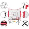 McHom 7' x 7' Baseball & Softball Practice Net Set with Travel Tee, Ball Caddy, 3 Weighted Balls & Strike Zone for Hitting, Pitching, Batting & Fielding Practice | Collapsible and Portable view 3
