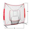 McHom 7' x 7' Baseball & Softball Practice Net Set with Travel Tee, Ball Caddy, 3 Weighted Balls & Strike Zone for Hitting, Pitching, Batting & Fielding Practice | Collapsible and Portable view 4