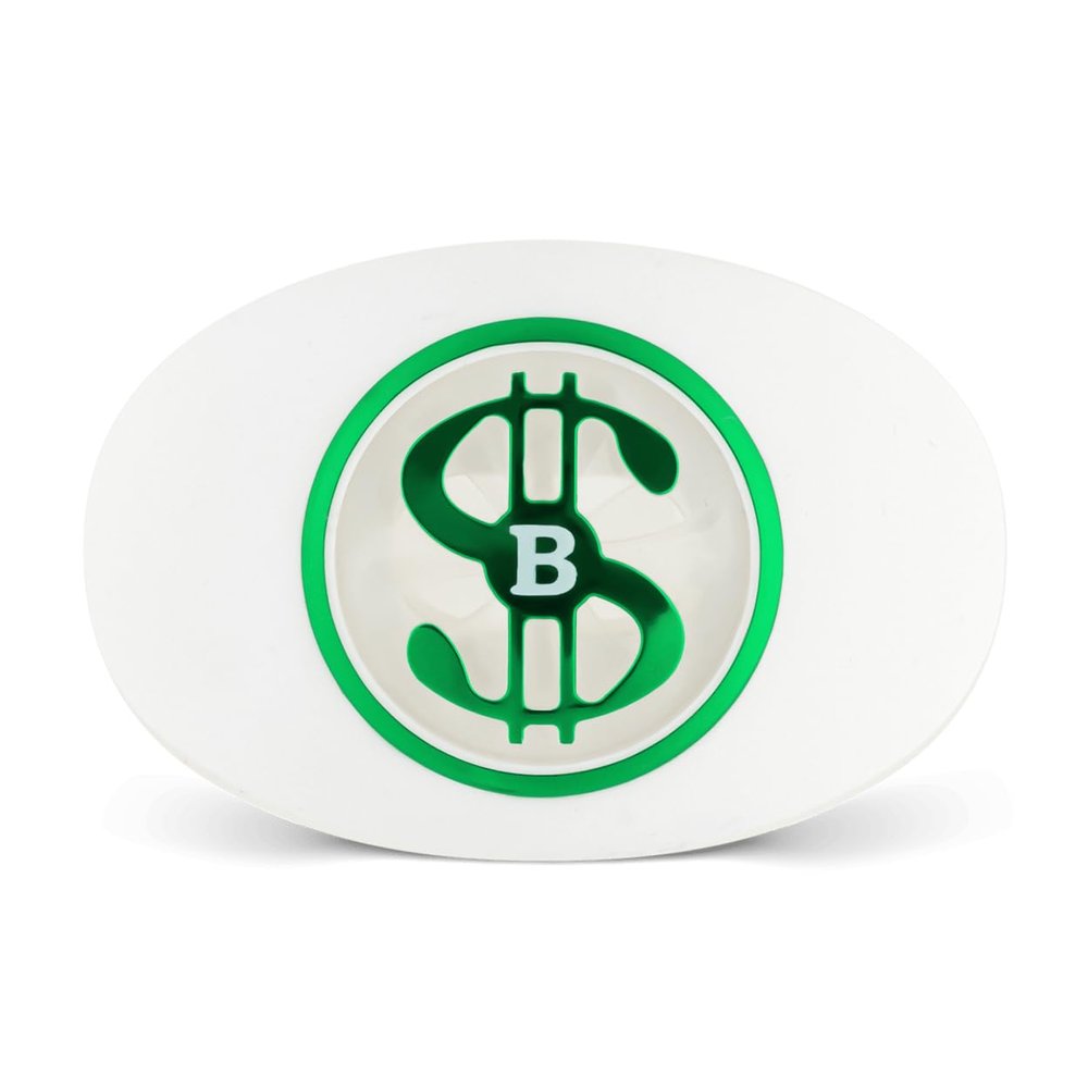Battle Money Spinner Oxygen Football Mouthguard - White/Green