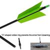AMEYXGS 12 Pcs Archery Hunting Arrows Mix Carbon 30 Inch Flu Flu Arrows Spine 500 Target Practice Arrows with 4 Turkey Feather Replaceable Arrowhead for Outdoor Hunting Shooting(Green) view 4