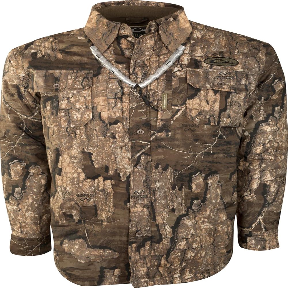 Drake Waterfowl Men's Standard Waterfowl Guardian Flex Shirket, Realtree Timber, X-Large