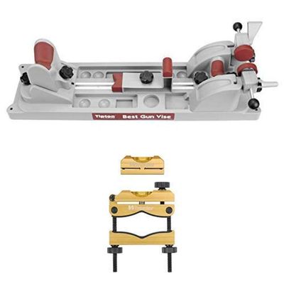 Tipton Best Gun Vise for Cleaning, Gunsmithing and Gun Maintenance and Wheeler Engineering Professional Reticle Leveling System
