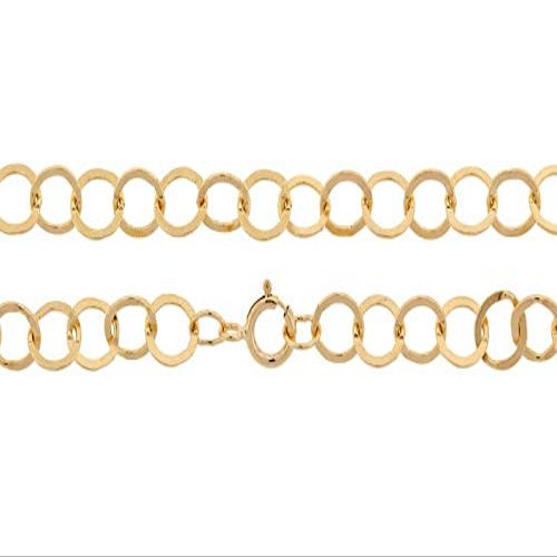 14Kt Gold Filled 5mm Flat Circle 22 Inch Neck Chain with Clasp - 1pc (5757)/1