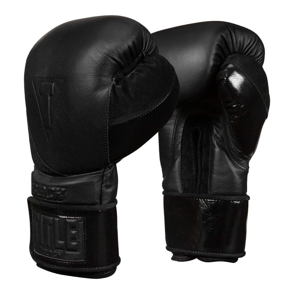 Title Boxing Black Training Gloves 2.0, Black, 12 oz