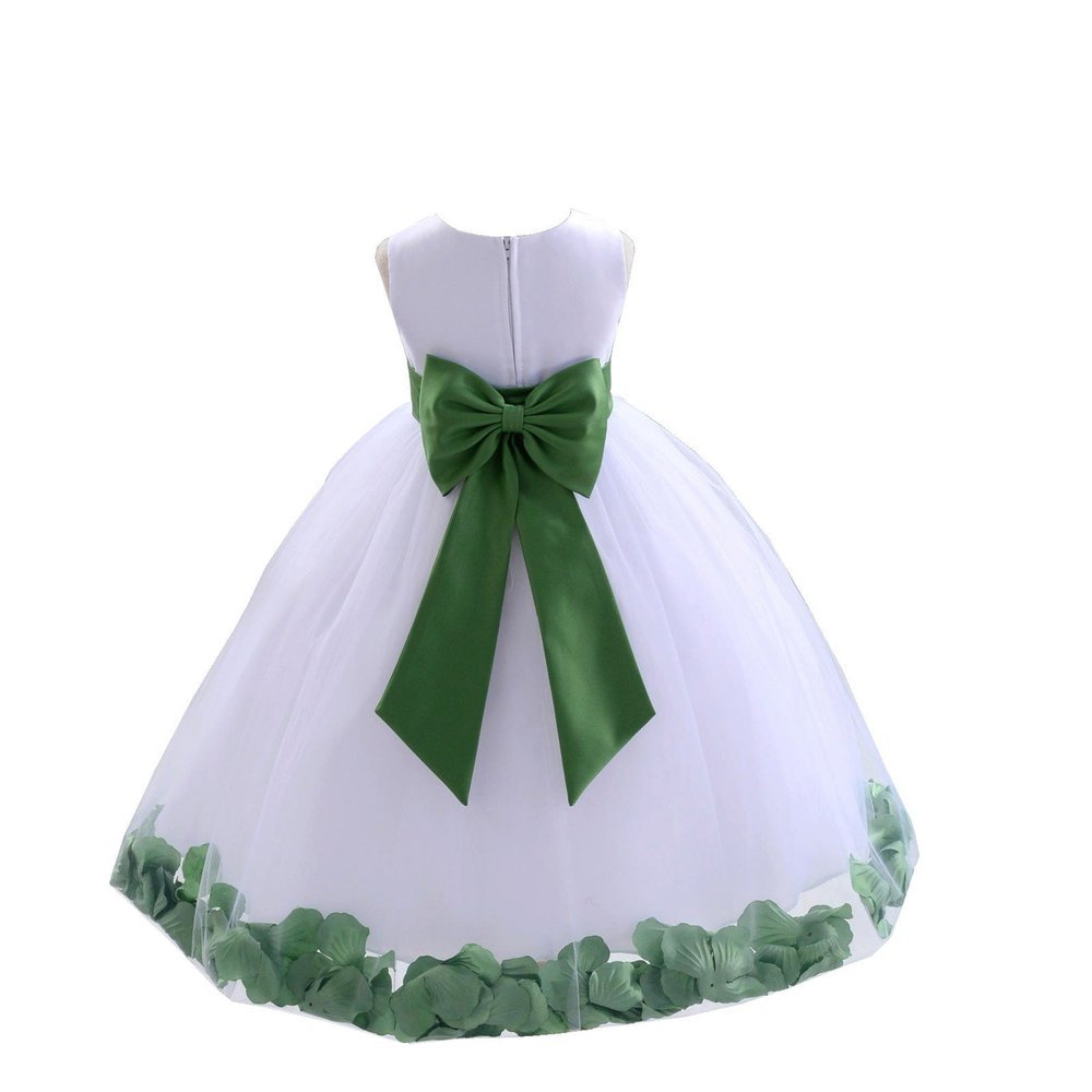 ekidsbridal White Flower Girl Dress Rose Gold Lilac Silver Mercury Gray Teal Blue 814T 16