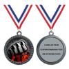 Express Medals Engraved Martial Arts Fist Silver Medal Trophy Award with Personalized Custom Text LD212-FCL507 50PK view 1