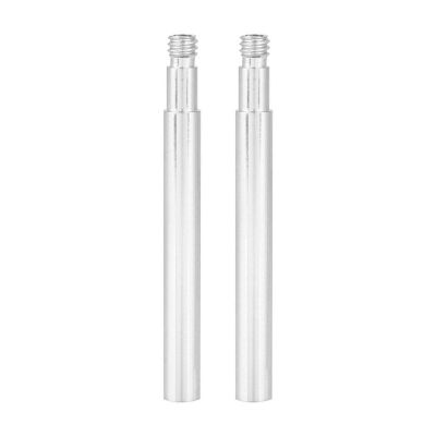 2Pcs Valve Extender, 60mm Alloy Inner Tyre Valve Extender Bicycle Valves Extension (Silver)