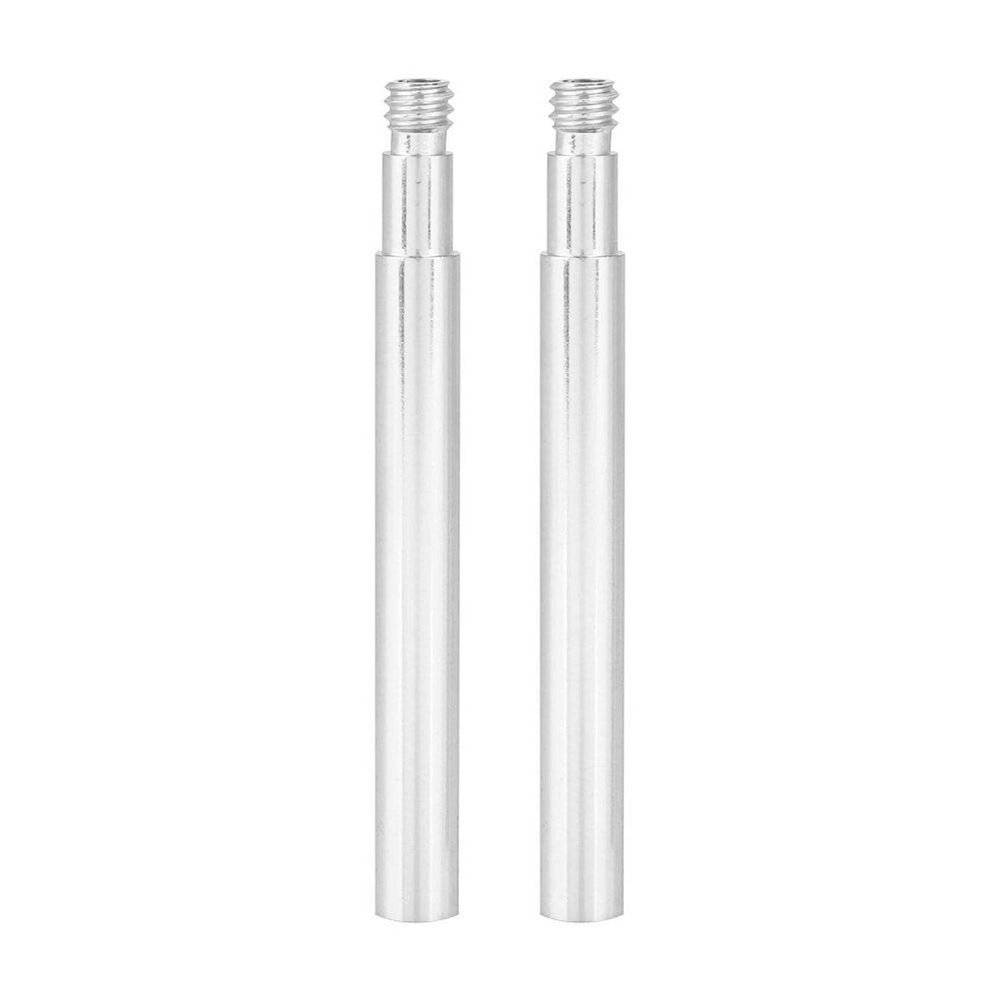 2Pcs Valve Extender, 60mm Alloy Inner Tyre Valve Extender Bicycle Valves Extension (Silver)