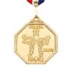 Taekwondo Korea Gold Medal of Eight Petales Competition Prize Award MMA Martial Arts Match Tournament Gym School Academy (6. Competing Posture) view 1
