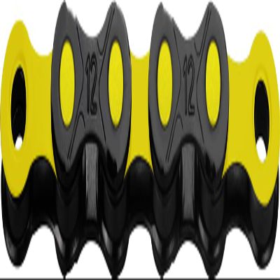 KMC DLC 12 Speed Chain, Black/Yellow, 126 Link