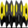 KMC DLC 12 Speed Chain, Black/Yellow, 126 Link view 1