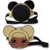 angel wish Fanny Pack, Round Belt Bag, Small Waist Pack with Adjustable Strap, Money Belt, Glitter Shine, Metallic Gold view 3
