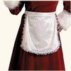 Halco Mrs. Claus or Maid Apron #7050 White Satin Standard Length with Lace Trim, Miss Santa Costume Accessory or Theater Use view 3