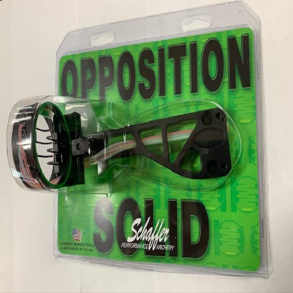 Schaffer Opposition Solid Left Hand 6 pin Bow Sight, Black