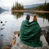 KAMMOK Mountain Blanket - Ultra-Plush Fleece, Water Resistant, Portable, Durable, Indoor/Outdoor Camp Blanket (84 in  50 in) - Pine Green view 4