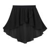 Freebily Kids Girls Chiffon Pleated Sweet Tutu Skater Skirt Pull-On Layers Mini Skirt Scooter School Uniform Outfits Black High-Low 8-10 view 4