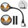 West Biking Bike Mirror Handlebar Mount, Adjustable Rotatable Bicycle Rear View Mirror, Wide Angle Acrylic Convex Safety Mirror for Mountain Road Bike view 1