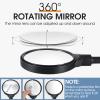West Biking Bike Mirror Handlebar Mount, Adjustable Rotatable Bicycle Rear View Mirror, Wide Angle Acrylic Convex Safety Mirror for Mountain Road Bike view 4