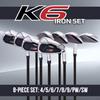 Majek K6 Iron Set +3 inch Over Standard Length 8-Piece Set (4-PW, SW) Right Handed Steel Shaft Regular Flex R Flex Club with Jumbo Black Pro Velvet Grip view 2