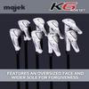 Majek K6 Iron Set +3 inch Over Standard Length 8-Piece Set (4-PW, SW) Right Handed Steel Shaft Regular Flex R Flex Club with Jumbo Black Pro Velvet Grip view 3
