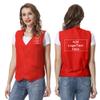 TopTie Custom Uniform Unisex Button Vest For Supermarket Clerk Volunteer-Red-M view 1