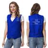 TopTie Custom Uniform Unisex Button Vest For Supermarket Clerk Volunteer-Blue-S view 1