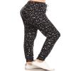 Leggings Depot Women's Relaxed fit Jogger Pants - Track Cuff Sweatpants with Pockets-S592, 3X, Starlight view 1