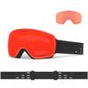 Giro Agent Adult Snow Goggles - Silicone Black Strap with Vivid Ember/Vivid Infrared Lenses (2021) view 1