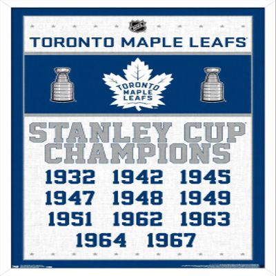 Trends International NHL Toronto Maple Leafs - Champions 16 Wall Poster, 22.375" x 34", White Framed Version