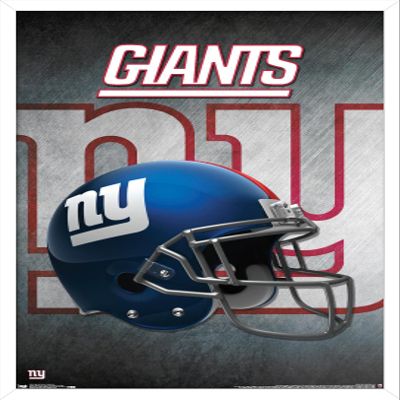 Trends International NFL New York Giants - Helmet 16 Wall Poster, 22.375" x 34", White Framed Version