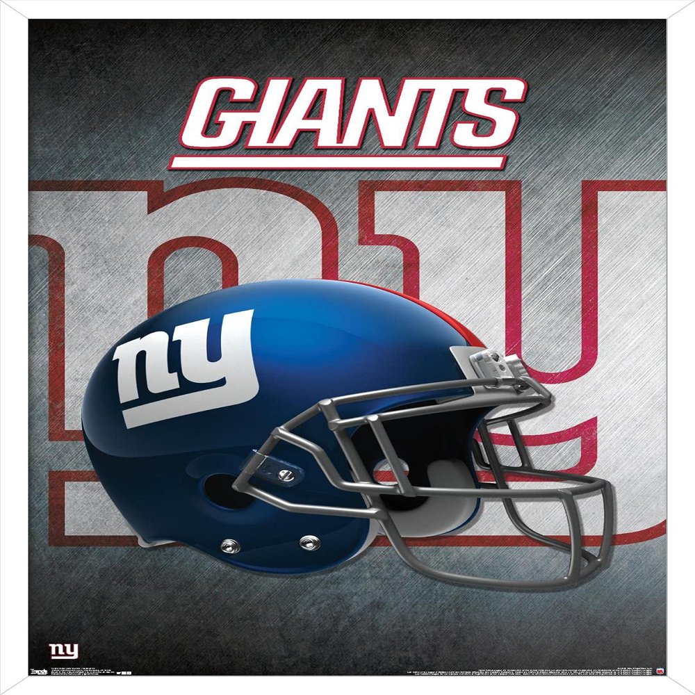 Trends International NFL New York Giants - Helmet 16 Wall Poster, 22.375" x 34", White Framed Version