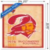 Trends International NFL Tampa Bay Buccaneers - Retro Logo 14 Wall Poster, 22.375" x 34", White Framed Version view 3