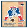Trends International NFL New England Patriots - Retro Logo 14 Wall Poster, 22.375" x 34", White Framed Version view 1
