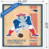 Trends International NFL New England Patriots - Retro Logo 14 Wall Poster, 22.375" x 34", White Framed Version view 3