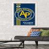 Trends International NFL Green Bay Packers - Retro Logo 14 Wall Poster, 22.375" x 34", White Framed Version view 2