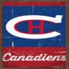 Trends International NHL Montreal Canadiens - Retro Logo 13 Wall Poster, 22.375" x 34", Mahogany Framed Version view 1