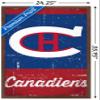 Trends International NHL Montreal Canadiens - Retro Logo 13 Wall Poster, 22.375" x 34", Mahogany Framed Version view 3