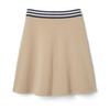 French Toast Girls 4-16 Pull-On Stretch Ponte Scooter with Striped Elastic Waistband - Khaki, 4-5 view 4
