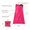 Sleeping Bag Liner Cotton Lightweight Travel Camping Sheet Sleep Sack for Adults Outdoor Traveling Camping Hiking Hotel (Red, 29" W x 82" L) view 3