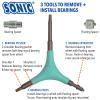 SONIC Pro Inline Skate Tool + H, Long 4mm hex for triskate Frame mounting Bolts, 7 Tools, Rotate Wheels, Remove Bearings, Designed in USA view 4